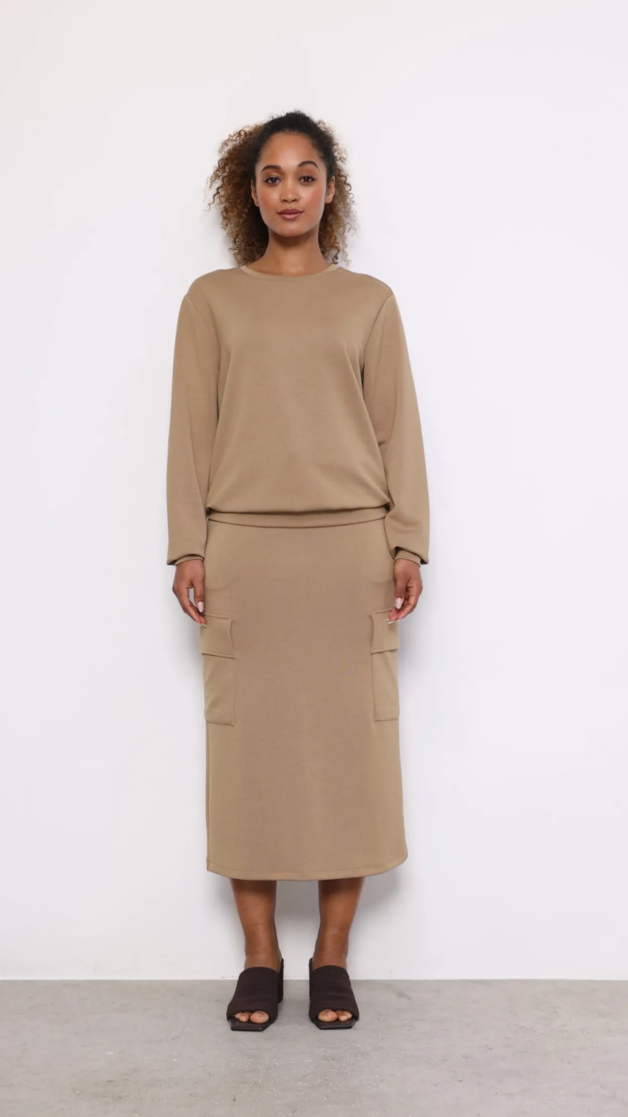 scbanu__sweatshirt_camel_4.webp Blusar Och Skjortor | Comfy>Soyaconcept SC-BANU 185 Sweatshirt Camel