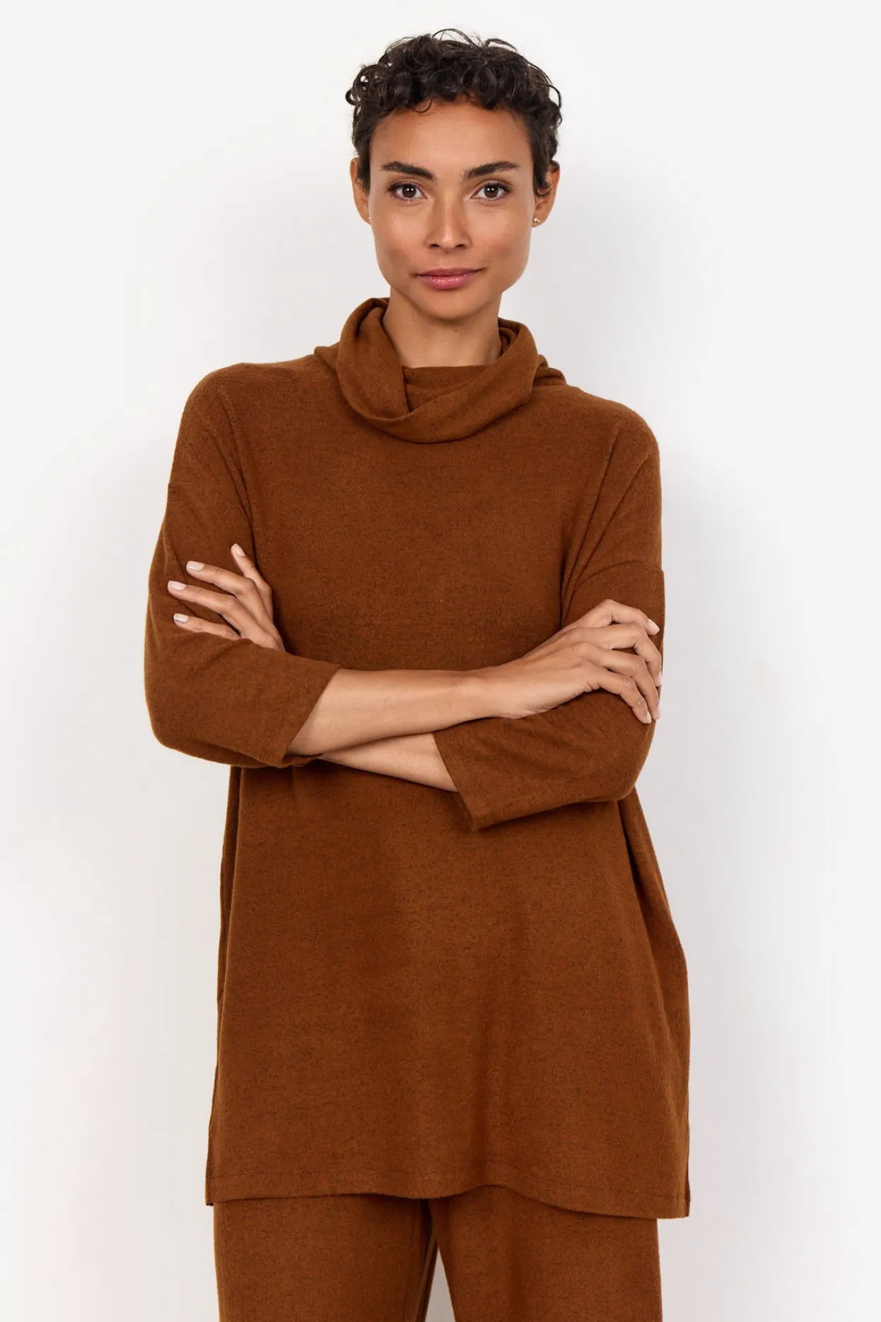 scbiara__sweatshirt_brn_0.webp Blusar Och Skjortor | Comfy>Soyaconcept SC-BIARA 73 Sweatshirt Brün
