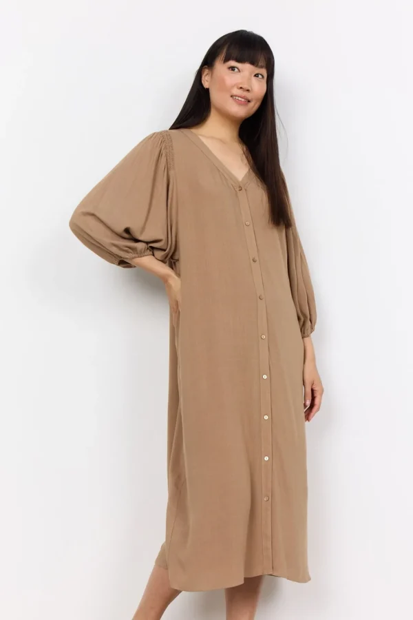 Klänningar>Soyaconcept SC-FALULA 3 Klänning Camel